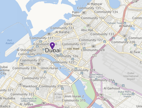 Dubai Inner City Districts Map